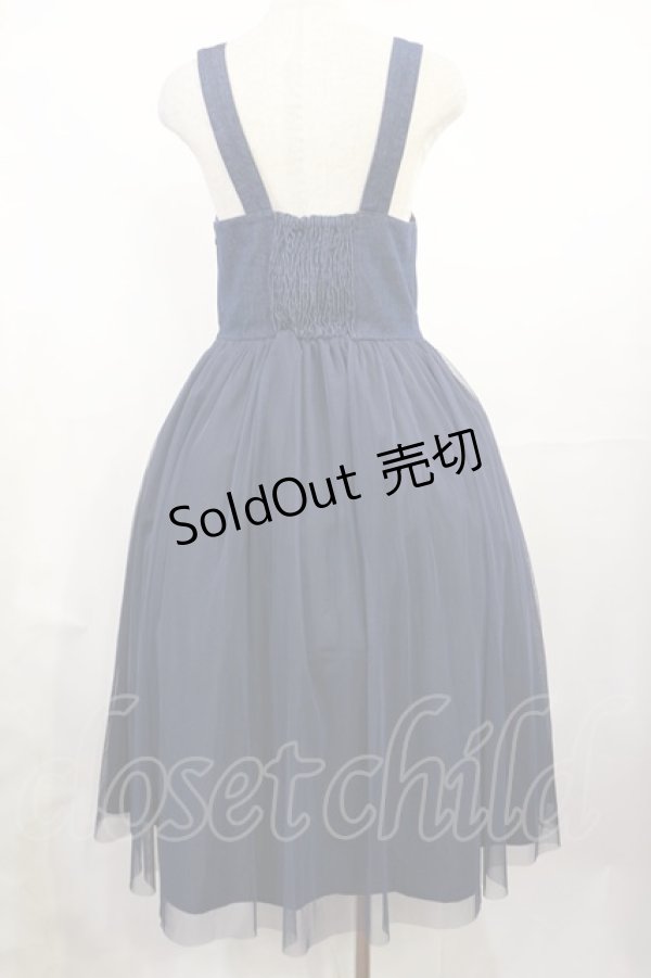 画像2: F i.n.t / フロントレースアップチュールドッキングジャンパースカート Free インディゴ H-25-08-02-1011-CA-OP-NS-ZH (2)