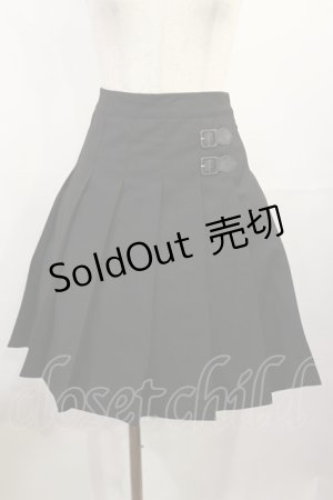 画像: Fi.n.t / ベルト使いプリーツスカート Free BLACK H-25-08-02-1016-CA-SK-NS-ZH