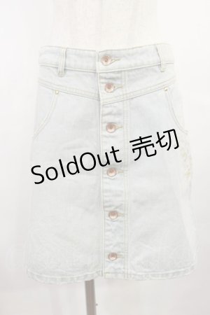 画像: Cherir la femme / デニムスカート M ブルー H-25-08-02-1023-LO-SK-NS-ZH