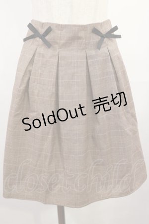 画像: evelyn / チェックスカート M ブラウン H-25-08-02-1024-LO-SK-NS-ZH