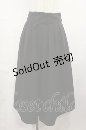 画像: F&A / ウエストダブル釦ロングキュロット Free BLACK H-25-08-02-1025-LO-PA-NS-ZH