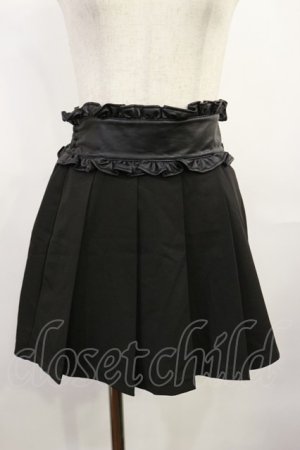 画像: Jamie エーエヌケー / ウエスト合皮プリーツスカパン M ブラック H-25-08-02-1026-LO-SK-NS-ZH