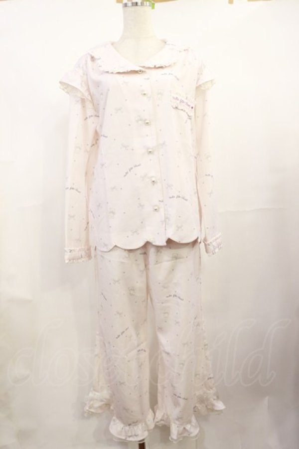 画像1: mille fille closet by LODISPOTTO / LOVE mille filleルームウェアセット M ピンク H-25-08-02-1027-LO-OP-NS-ZH (1)