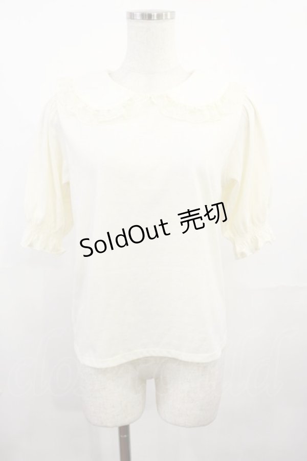 画像1: m petit by misako / NINA'sコラボ襟付きプルオーバー M オフ H-25-08-02-1029-LO-TO-NS-ZH (1)