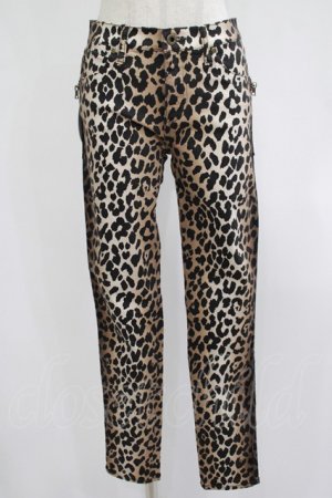 画像: HYSTERIC GLAMOUR / LEOPARD柄スリムパンツ 28インチ ブラウン H-25-08-02-051-PU-PA-KB-ZH