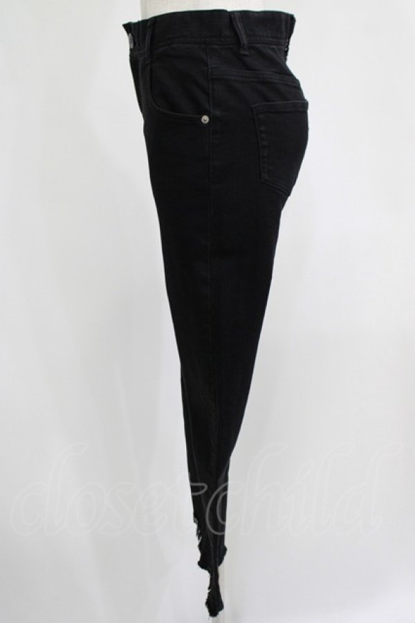 画像2: Candy Stripper / TATTERED HEM SKINNY DENIM S ブラック H-25-08-02-053-PU-PA-KB-ZH (2)