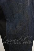 画像4: Qutie Frash / デニムビッグシャツ  ネイビー×黒 H-25-08-02-056-QU-BL-KB-ZH (4)