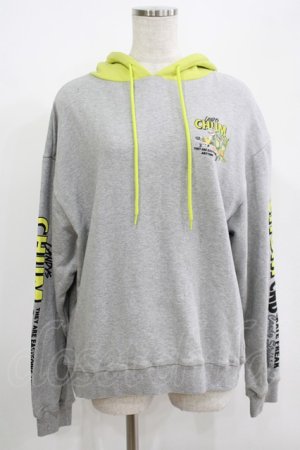 画像: Candy Stripper / CANDYS CHUM BICOLOR HOODIE  グレー H-25-08-02-065-PU-TO-KB-ZH