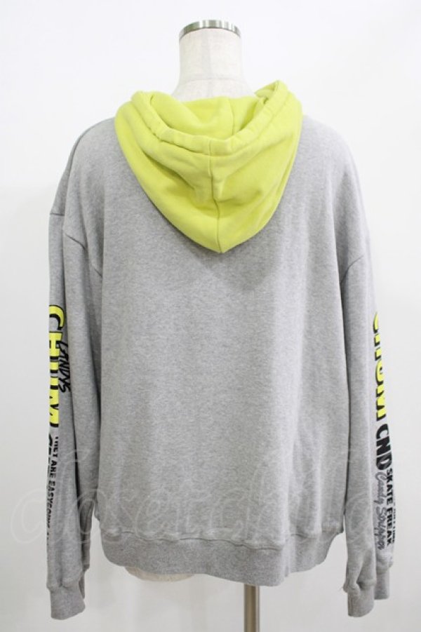 画像3: Candy Stripper / CANDYS CHUM BICOLOR HOODIE  グレー H-25-08-02-065-PU-TO-KB-ZH (3)