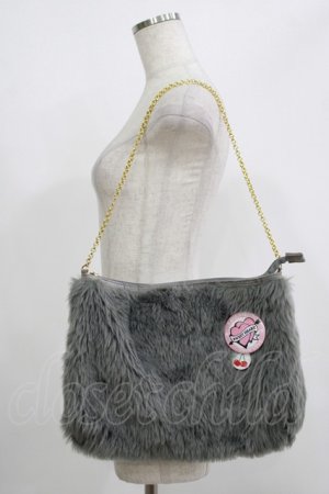 画像: Katie / FUR bag  グレー H-25-08-02-075-LO-BG-KB-ZH