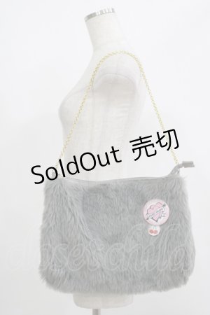 画像: Katie / FUR bag  グレー H-25-08-02-075-LO-BG-KB-ZH