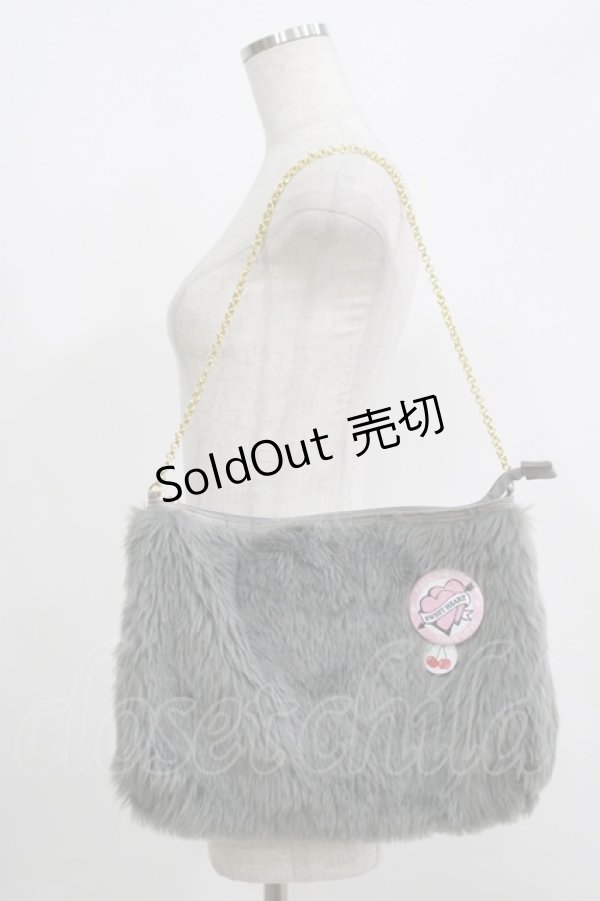 画像1: Katie / FUR bag  グレー H-25-08-02-075-LO-BG-KB-ZH (1)