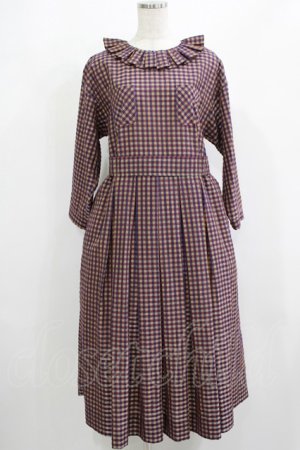 画像: Jane Marple / アンデュラントチェックコレットドレス  マゼンタ H-25-08-02-008-JM-OP-KB-ZH