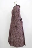 画像2: Jane Marple / アンデュラントチェックコレットドレス  マゼンタ H-25-08-02-008-JM-OP-KB-ZH (2)