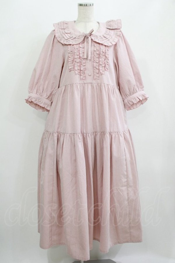 画像1: Candy Stripper / SHIRLEY FRILL DRESS  ピンク H-25-08-02-012-PU-OP-KB-ZH (1)