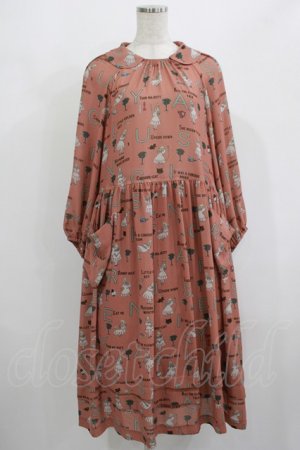 画像: Jane Marple / The nursery Alice tablier dress  アプリコットブラウン H-25-08-02-016-JM-OP-KB-ZH