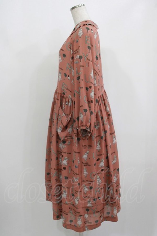 画像2: Jane Marple / The nursery Alice tablier dress  アプリコットブラウン H-25-08-02-016-JM-OP-KB-ZH (2)