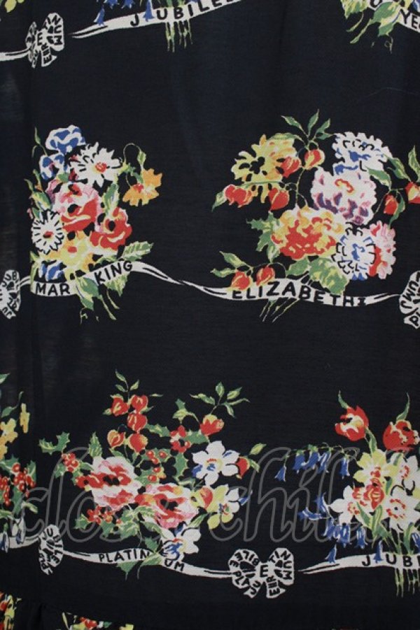 画像4: Jane Marple / Jubilee flowersサテンカラードレス  ブラック H-25-08-02-018-JM-OP-KB-ZH (4)