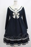 画像1: Melody BasKet / フリルセーラーワンピース  ネイビー H-25-08-02-021-LO-OP-KB-ZH (1)