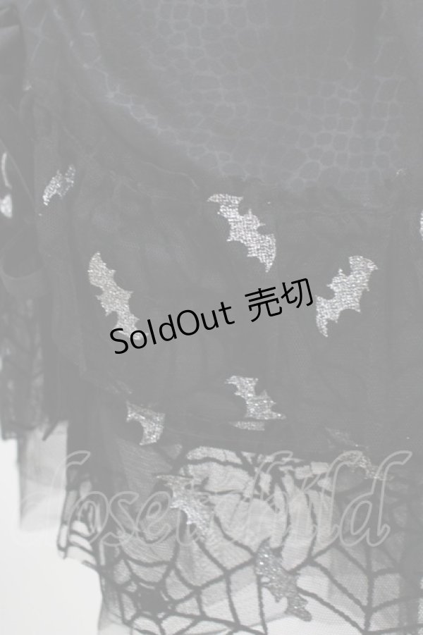 画像4: Qutie Frash / 蝙蝠チュールワンピース Free ブラック H-25-08-03-032-QU-OP-NS-ZH (4)