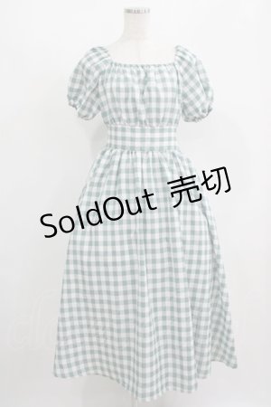 画像: an another angelus / ギンガムチェックフレアーワンピース Free GREEN H-25-08-03-004-CA-OP-NS-ZH