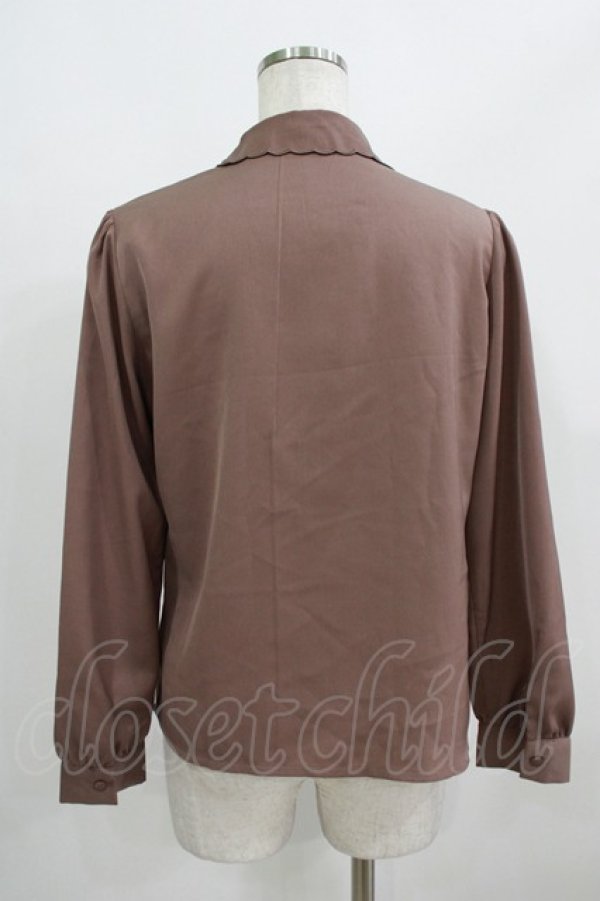 画像3: an another angelus / カットワーク刺繍ジャボ付きブラウス Free BROWN H-25-08-03-056-CA-BL-NS-ZH (3)