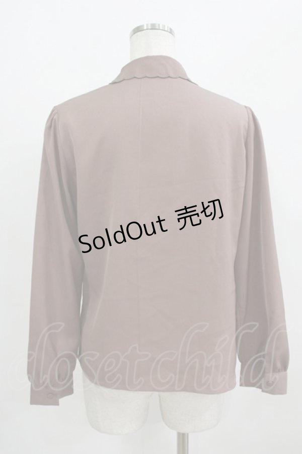 画像3: an another angelus / カットワーク刺繍ジャボ付きブラウス Free BROWN H-25-08-03-056-CA-BL-NS-ZH (3)