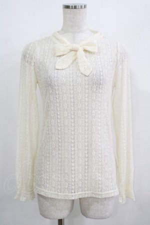 画像: F&A / 総レースボウタイトップス Free OFFWHITE H-25-08-03-059-LO-TO-NS-ZH