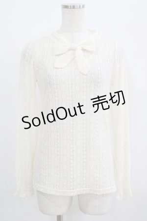 画像: F&A / 総レースボウタイトップス Free OFFWHITE H-25-08-03-059-LO-TO-NS-ZH