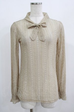 画像: F&A / 総レースボウタイトップス Free BEIGE H-25-08-03-060-LO-TO-NS-ZH