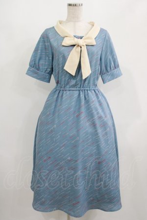 画像: Fi.n.t / Reinetteストライプボウタイワンピース Free L/BLUE×WH H-25-08-03-005-CA-OP-NS-ZH