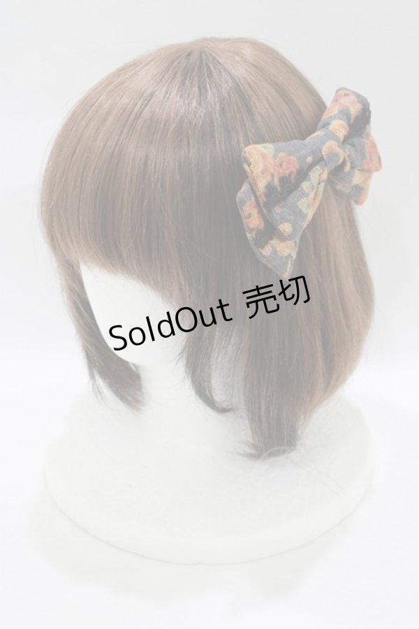 画像1: metamorphose / ゴブラン風くまちゃんヘアコーム  ブラック H-25-08-03-080-ME-AC-NS-ZH (1)