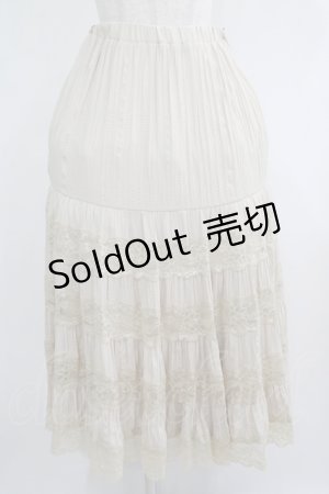 画像: an another angelus / レース切替ティアードロングスカート Free IVORY H-25-08-03-016-CA-SK-NS-ZH