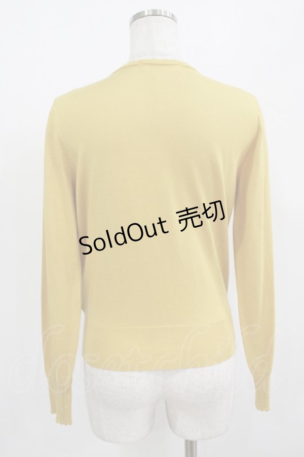 画像3: Jane Marple / クラウンEmbカーディガン  マスタード H-26-01-09-035-JM-TO-KB-ZH (3)