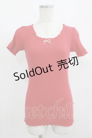 画像: Katie / UNDER PRETTIES frill tee  レッド H-25-08-04-049-LO-TO-KB-ZH