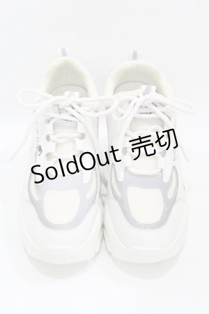 画像: NieR Clothing / 厚底スニーカー 23.0cm 白 H-25-08-04-1001-PU-SH-KB-ZH