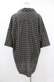 画像2: MiDiom / Check Open Collar Shirt  ブラック H-25-08-04-1036-PU-BL-KB-ZT492 (2)