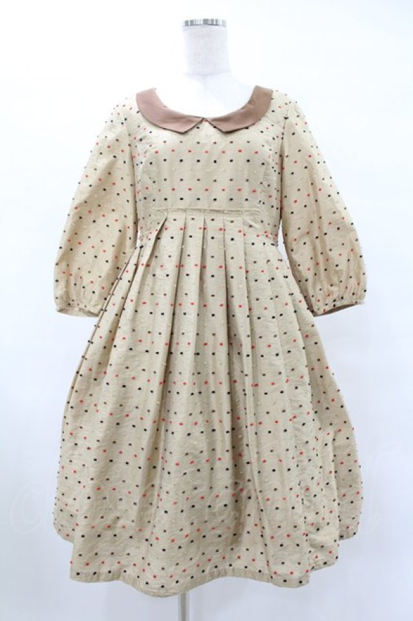 画像1: Emily Temple cute / カラードットワンピース  茶 H-25-08-04-1009-ET-OP-KB-ZH (1)