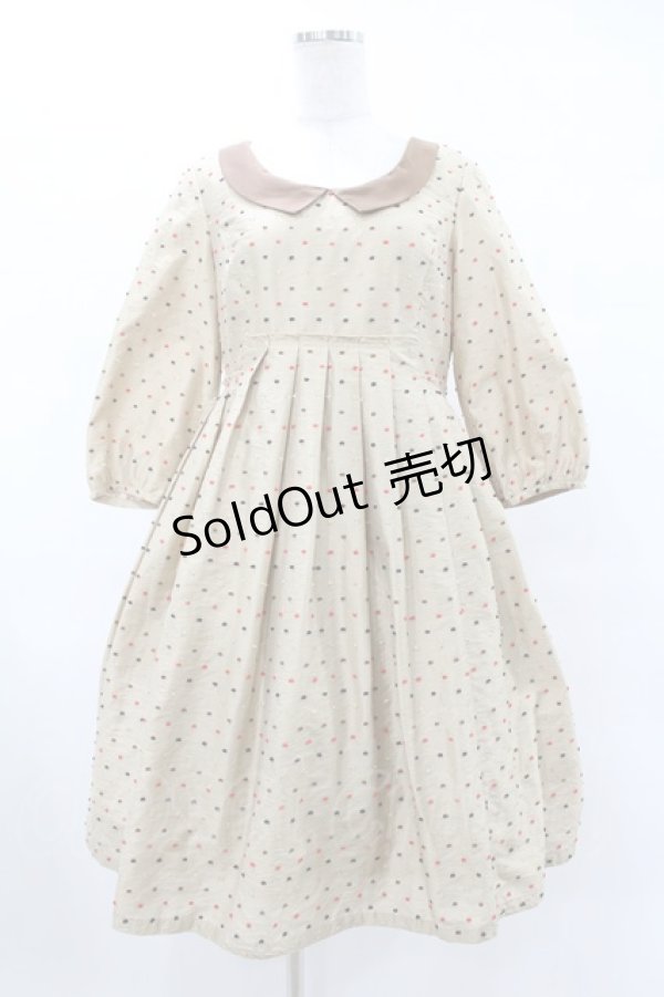 画像1: Emily Temple cute / カラードットワンピース  茶 H-25-08-04-1009-ET-OP-KB-ZH (1)