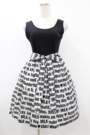 画像: MILK / Messageキャミワンピース  ブラックプリント H-25-08-04-1014-ML-OP-KB-ZH