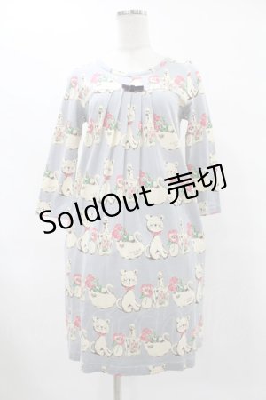 画像: Emily Temple cute / シャンブルカットソーワンピース  グレー H-25-08-04-1019-ET-OP-KB-ZH