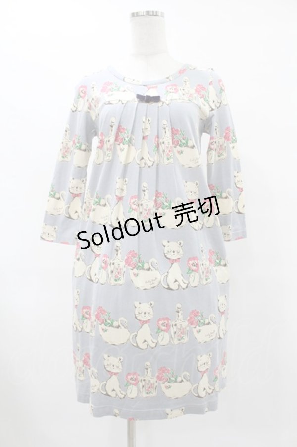 画像1: Emily Temple cute / シャンブルカットソーワンピース  グレー H-25-08-04-1019-ET-OP-KB-ZH (1)