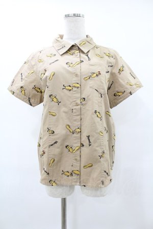 画像: Candy Stripper / PEANUTS SHIRT M ベージュ H-25-08-04-1027-PU-BL-KB-ZH
