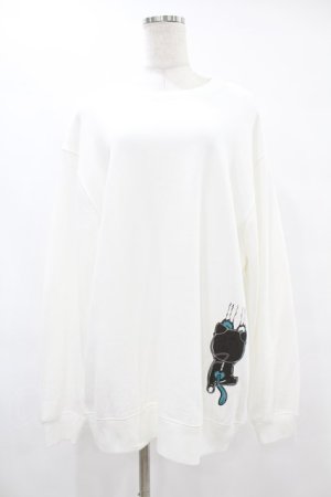 画像: NieR Clothing / プリントSWEAT  2XL 白 H-25-08-04-1031-PU-TO-KB-ZH