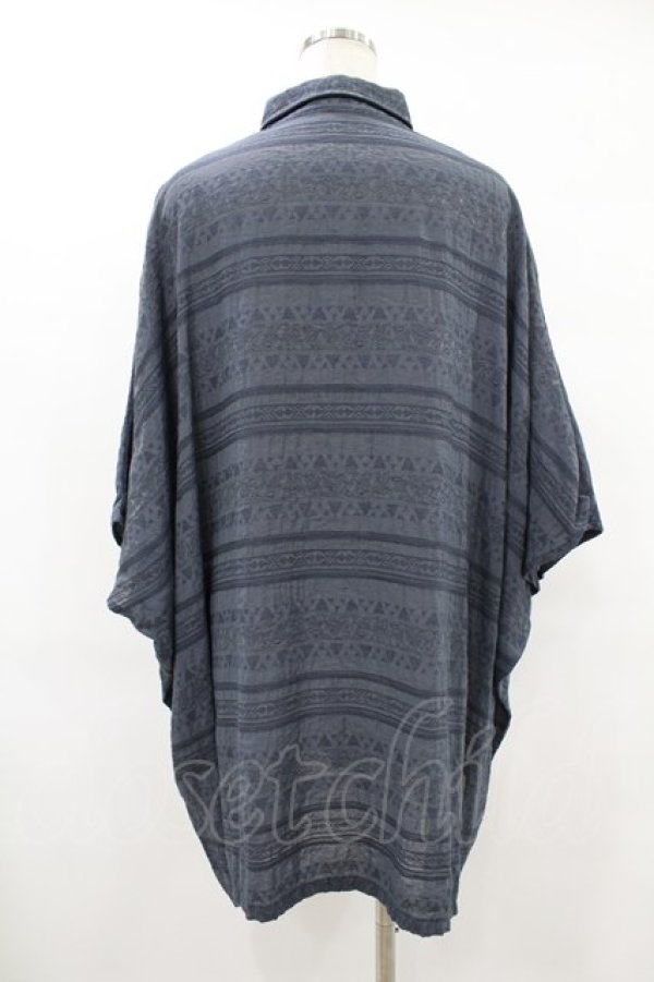 画像2: MiDiom / Oriental JQ Square Shirt  Dull Blue H-25-08-04-1035-PU-BL-KB-ZT490 (2)