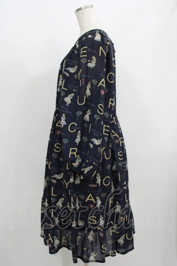 画像2: Jane Marple / The nursery Alice tunic dress  ネイビー H-25-08-04-001-JM-OP-KB-ZH (2)