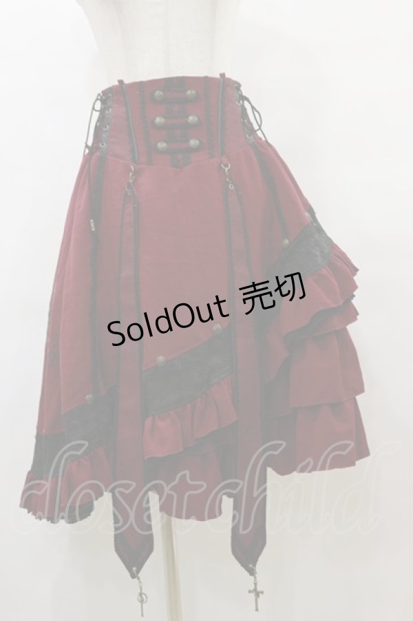 画像1: Ozz oneste / Spring Rose Carolキャロルスカート  ワイン H-25-08-05-044-OO-SK-KB-ZH (1)