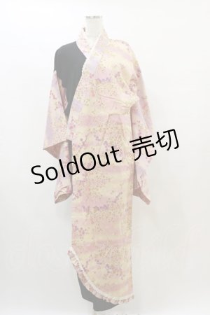 画像: Despair / ロング着物  黒×ピンク H-25-08-05-046-GO-OP-KB-ZH