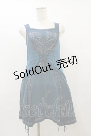 画像: Rozen Kavalier / レイヤード風切替チュニックワンピース  グリーン H-25-08-05-063-OO-OP-KB-ZH