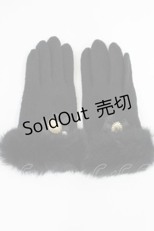 画像: axes femme / カメオリボン手袋  ブラック H-25-08-05-1033-AX-ZA-NS-ZH